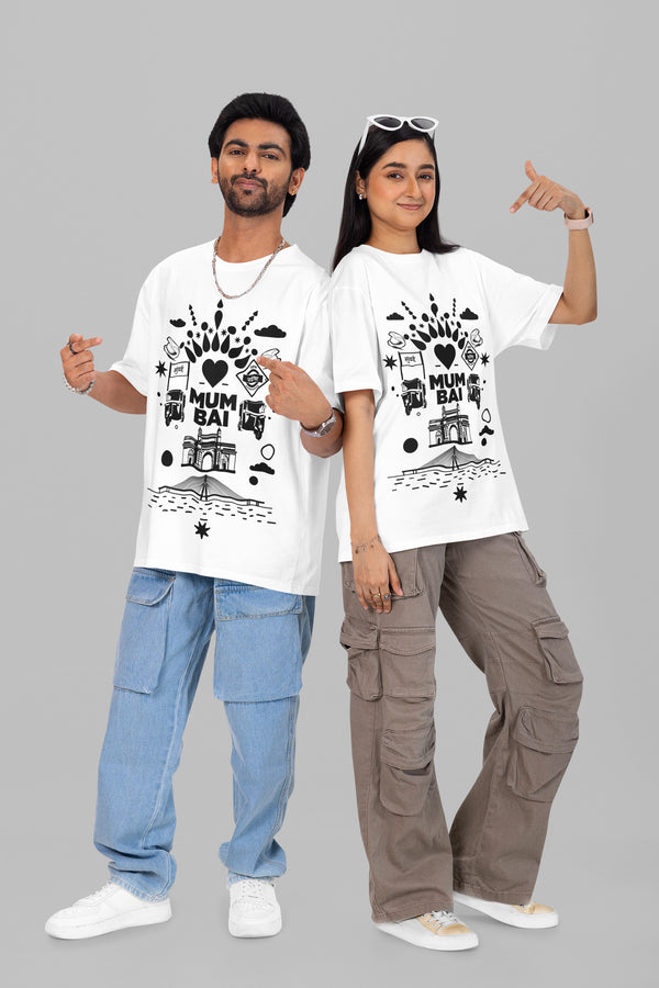 Aamchi Mumbai Printed T-Shirt - White